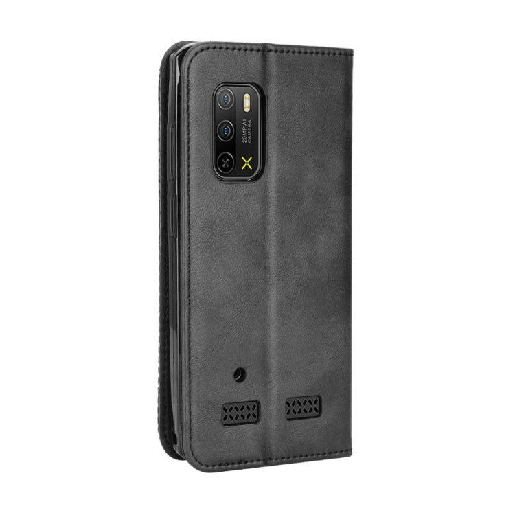 For Ulefone Armor X10 / X10 Pro Magnetic Buckle Retro Texture Leather Phone Case(Black) by buy2fix