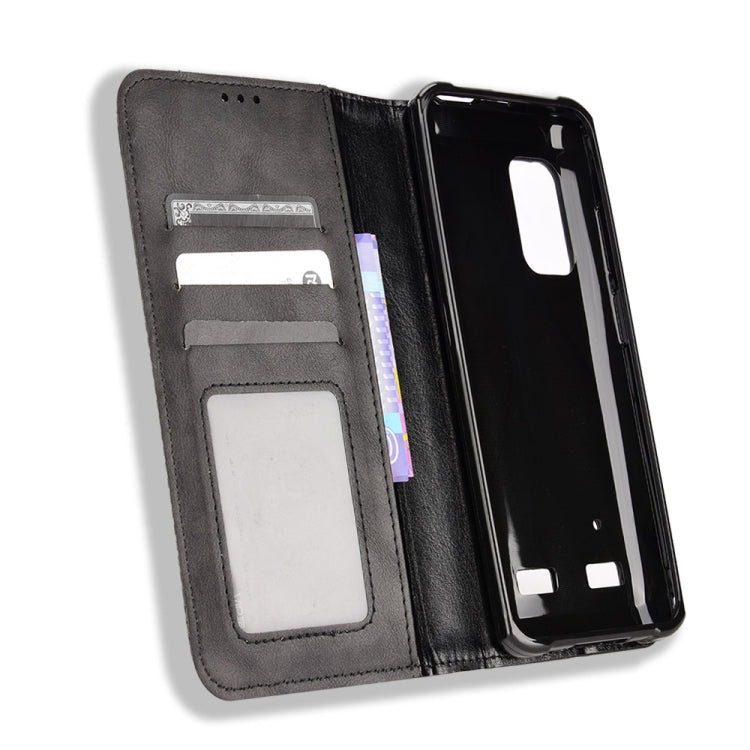 For Ulefone Armor X10 / X10 Pro Magnetic Buckle Retro Texture Leather Phone Case(Black) by buy2fix