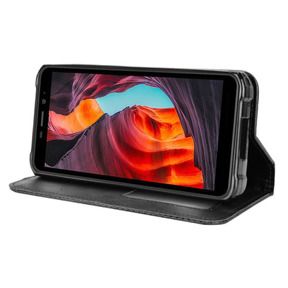 For Ulefone Armor X10 / X10 Pro Magnetic Buckle Retro Texture Leather Phone Case(Black) by buy2fix