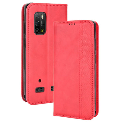For Ulefone Armor X10 / X10 Pro Magnetic Buckle Retro Texture Leather Phone Case(Red) by buy2fix