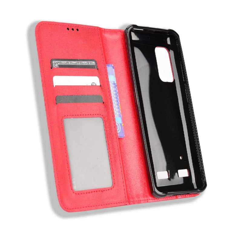 For Ulefone Armor X10 / X10 Pro Magnetic Buckle Retro Texture Leather Phone Case(Red) by buy2fix