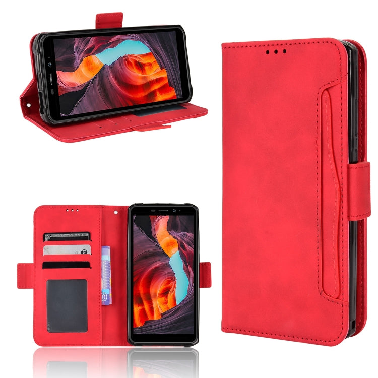 For Ulefone Armor X10 / X10 Pro Skin Feel Calf Texture Card Slots Leather Phone Case(Red) by buy2fix