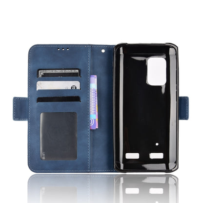 For Ulefone Armor X10 / X10 Pro Skin Feel Calf Texture Card Slots Leather Phone Case(Blue) by buy2fix