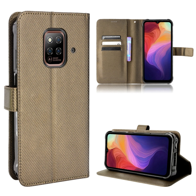 For Ulefone Power Armor 14 / 14 Pro Diamond Texture Leather Phone Case(Brown) by buy2fix