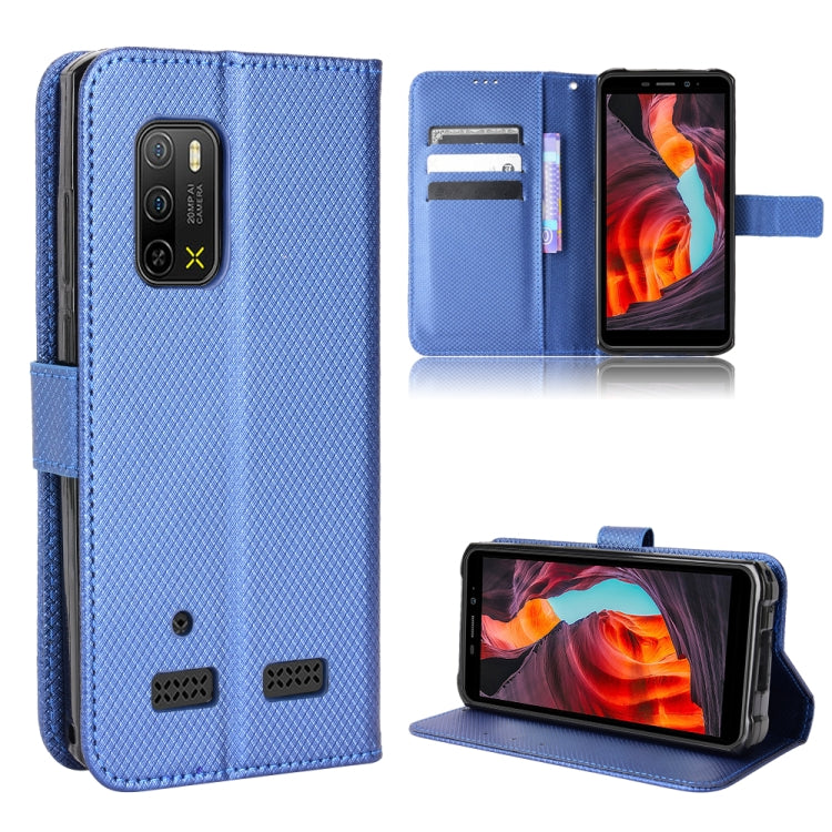 For Ulefone Armor X10 / X10 Pro Diamond Texture Leather Phone Case(Blue) by buy2fix