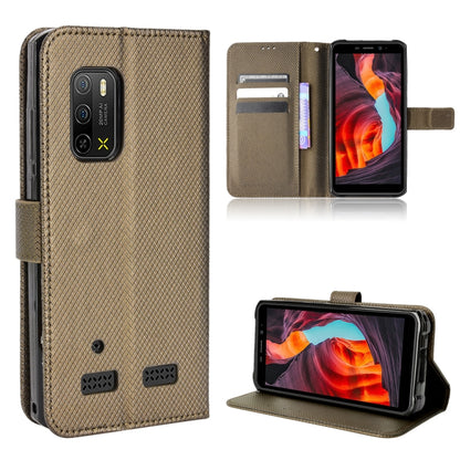 For Ulefone Armor X10 / X10 Pro Diamond Texture Leather Phone Case(Brown) by buy2fix