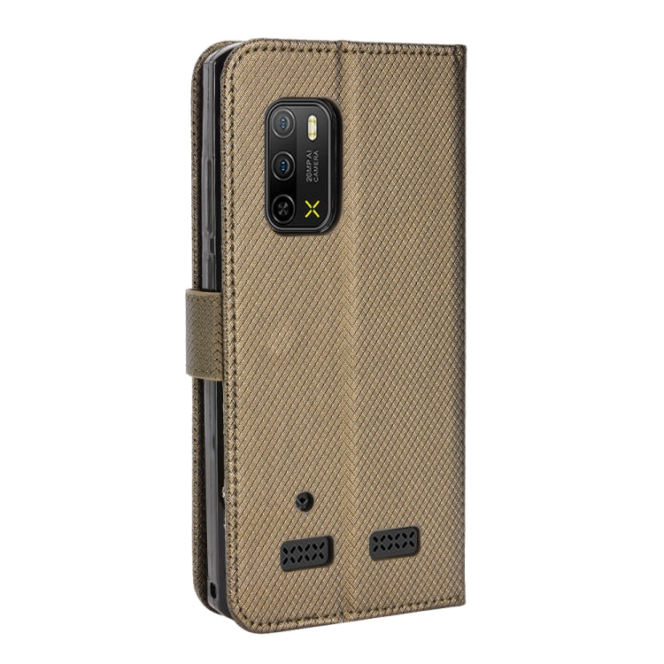 For Ulefone Armor X10 / X10 Pro Diamond Texture Leather Phone Case(Brown) by buy2fix