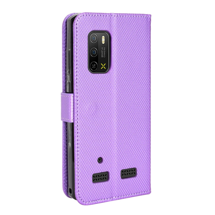 For Ulefone Armor X10 / X10 Pro Diamond Texture Leather Phone Case(Purple) by buy2fix