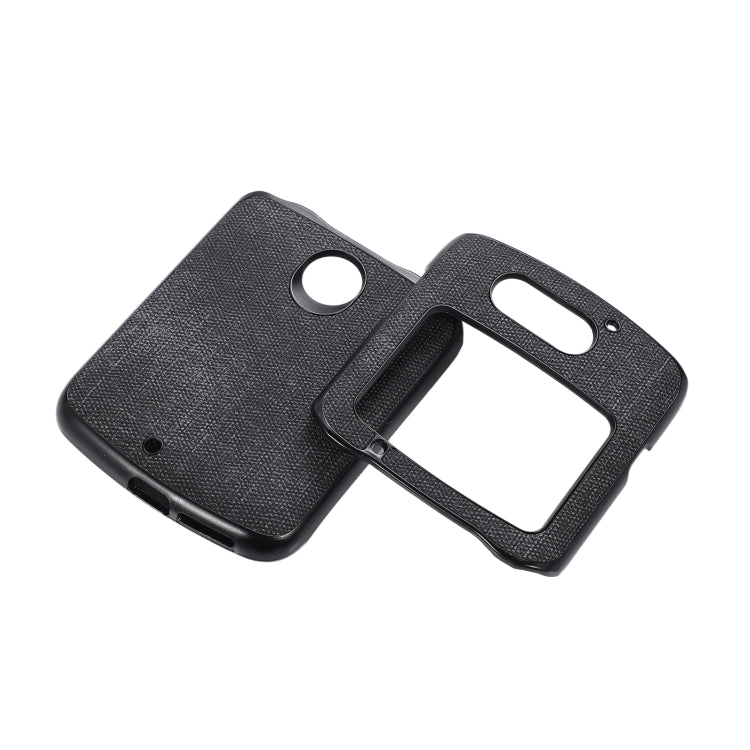 For Motorola Razr 5G Brugg Texture PU+TPU+PC Shockproof Phone Case(Black) by buy2fix