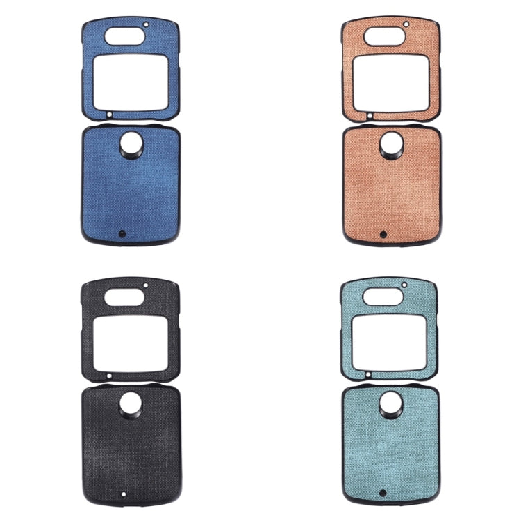 For Motorola Razr 5G Brugg Texture PU+TPU+PC Shockproof Phone Case(Khaki) - Motorola Cases by buy2fix | Online Shopping UK | buy2fix