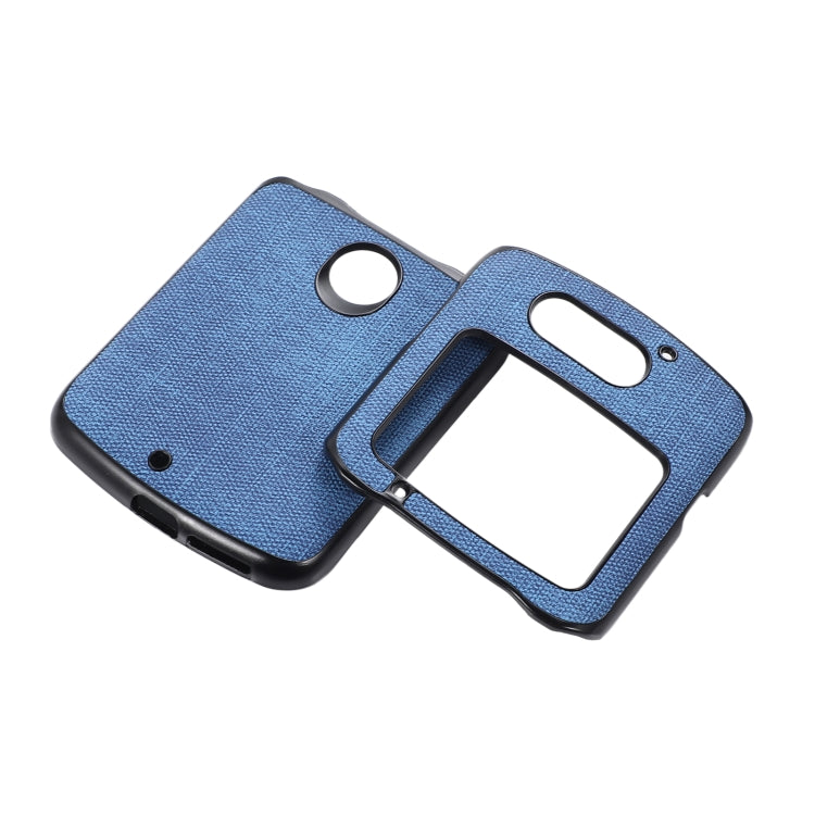 For Motorola Razr 5G Brugg Texture PU+TPU+PC Shockproof Phone Case(Blue) - Motorola Cases by buy2fix | Online Shopping UK | buy2fix