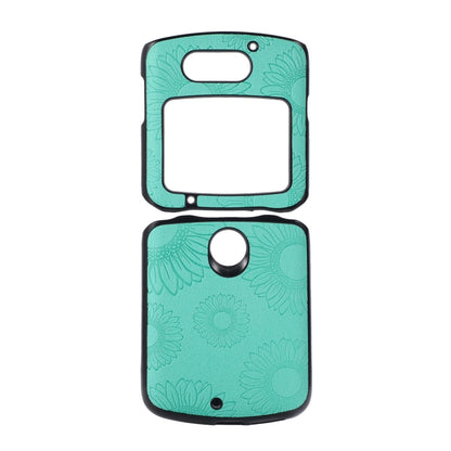 For Motorola Razr 5G Sunflower Pattern PU+TPU+PC Shockproof Phone Case(Baby Blue) - Motorola Cases by buy2fix | Online Shopping UK | buy2fix