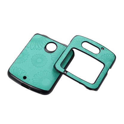 For Motorola Razr 5G Sunflower Pattern PU+TPU+PC Shockproof Phone Case(Baby Blue) - Motorola Cases by buy2fix | Online Shopping UK | buy2fix
