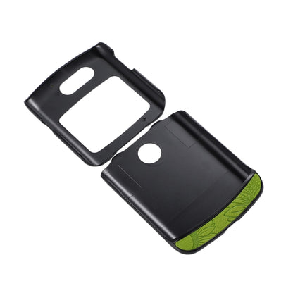 For Motorola Razr 5G Sunflower Pattern PU+TPU+PC Shockproof Phone Case(Light Green) - Motorola Cases by buy2fix | Online Shopping UK | buy2fix