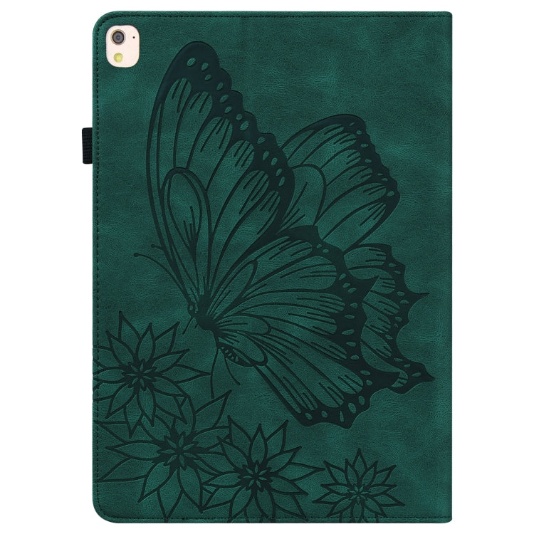 For iPad 10.2 2020 / Air 2019 Big Butterfly Embossed Smart Leather Tablet Case(Green) - iPad 10.2 Cases by buy2fix | Online Shopping UK | buy2fix