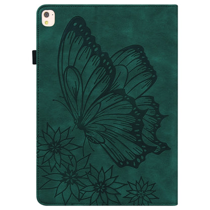 For iPad 10.2 2020 / Air 2019 Big Butterfly Embossed Smart Leather Tablet Case(Green) - iPad 10.2 Cases by buy2fix | Online Shopping UK | buy2fix