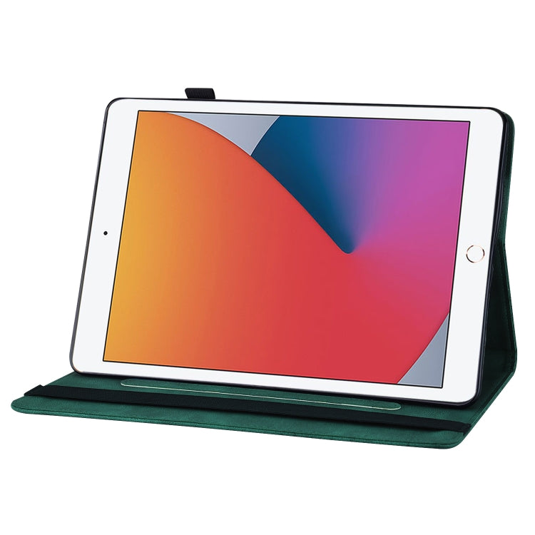 For iPad 10.2 2020 / Air 2019 Big Butterfly Embossed Smart Leather Tablet Case(Green) - iPad 10.2 Cases by buy2fix | Online Shopping UK | buy2fix