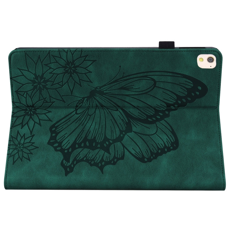 For iPad 10.2 2020 / Air 2019 Big Butterfly Embossed Smart Leather Tablet Case(Green) - iPad 10.2 Cases by buy2fix | Online Shopping UK | buy2fix