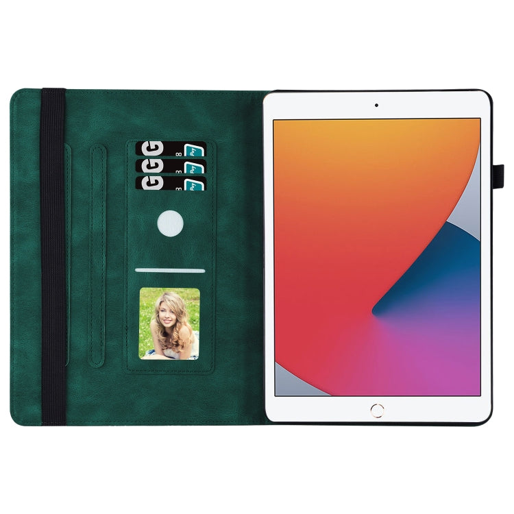 For iPad 10.2 2020 / Air 2019 Big Butterfly Embossed Smart Leather Tablet Case(Green) - iPad 10.2 Cases by buy2fix | Online Shopping UK | buy2fix