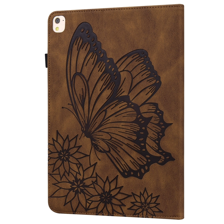 For iPad 10.2 2020 / Air 2019 Big Butterfly Embossed Smart Leather Tablet Case(Brown) - iPad 10.2 Cases by buy2fix | Online Shopping UK | buy2fix