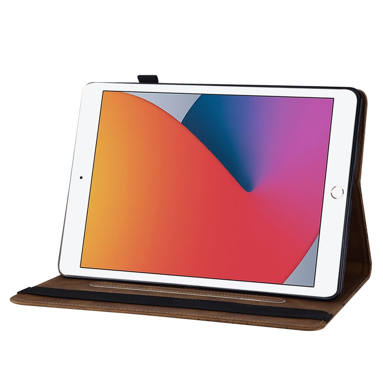 For iPad 10.2 2020 / Air 2019 Big Butterfly Embossed Smart Leather Tablet Case(Brown) - iPad 10.2 Cases by buy2fix | Online Shopping UK | buy2fix