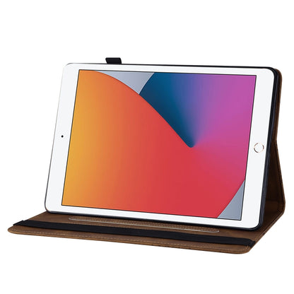 For iPad 10.2 2020 / Air 2019 Big Butterfly Embossed Smart Leather Tablet Case(Brown) - iPad 10.2 Cases by buy2fix | Online Shopping UK | buy2fix
