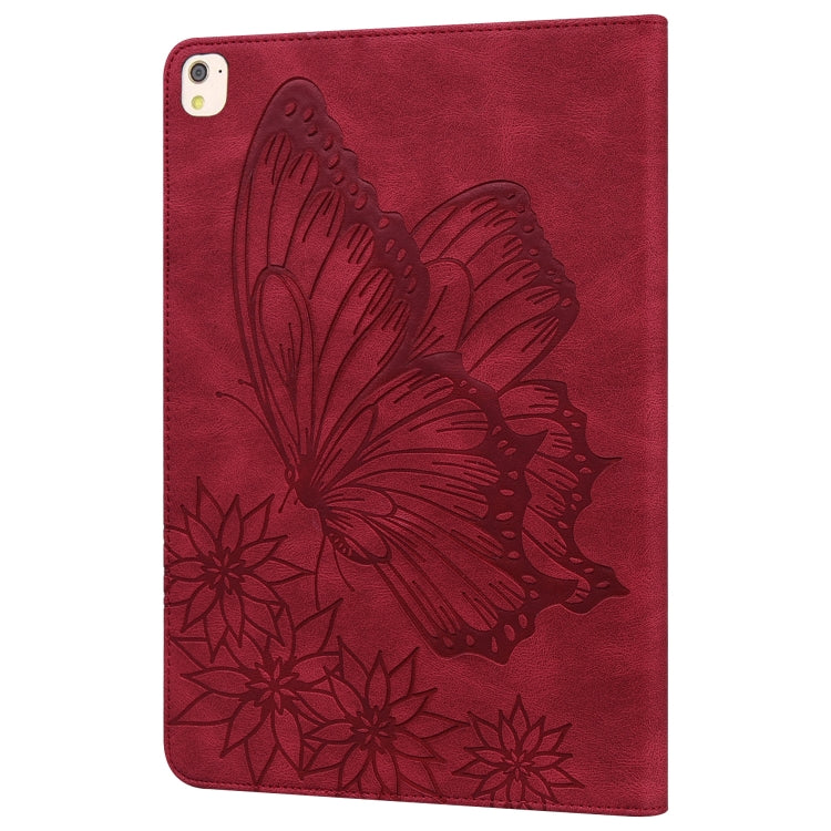 For iPad 10.2 2020 / Air 2019 Big Butterfly Embossed Smart Leather Tablet Case(Red) - iPad 10.2 Cases by buy2fix | Online Shopping UK | buy2fix