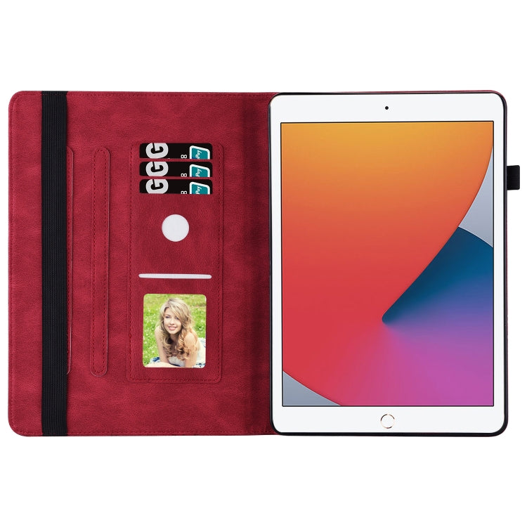 For iPad 10.2 2020 / Air 2019 Big Butterfly Embossed Smart Leather Tablet Case(Red) - iPad 10.2 Cases by buy2fix | Online Shopping UK | buy2fix