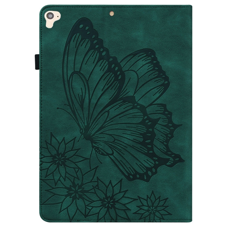 Big Butterfly Embossed Smart Leather Tablet Case For iPad Air 2 / 9.7 2018&2017(Green) - iPad 9.7 (2018) & (2017) Cases by buy2fix | Online Shopping UK | buy2fix