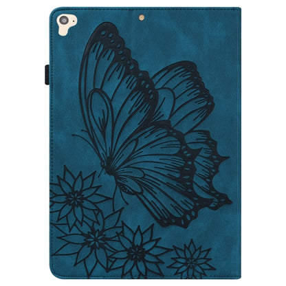 Big Butterfly Embossed Smart Leather Tablet Case For iPad Air 2 / 9.7 2018&2017(Blue) - iPad 9.7 (2018) & (2017) Cases by buy2fix | Online Shopping UK | buy2fix