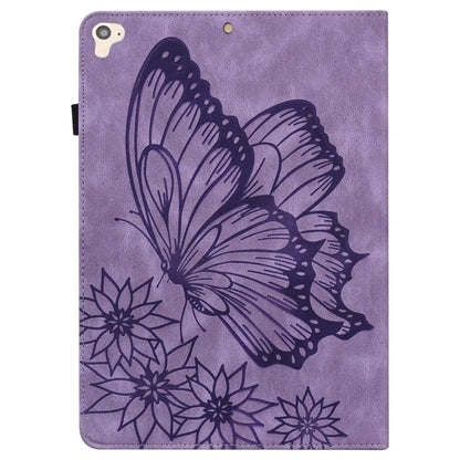Big Butterfly Embossed Smart Leather Tablet Case For iPad Air 2 / 9.7 2018&2017(Purple) - iPad 9.7 (2018) & (2017) Cases by buy2fix | Online Shopping UK | buy2fix