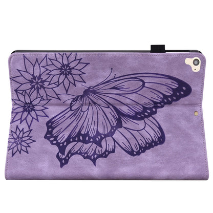 Big Butterfly Embossed Smart Leather Tablet Case For iPad Air 2 / 9.7 2018&2017(Purple) - iPad 9.7 (2018) & (2017) Cases by buy2fix | Online Shopping UK | buy2fix