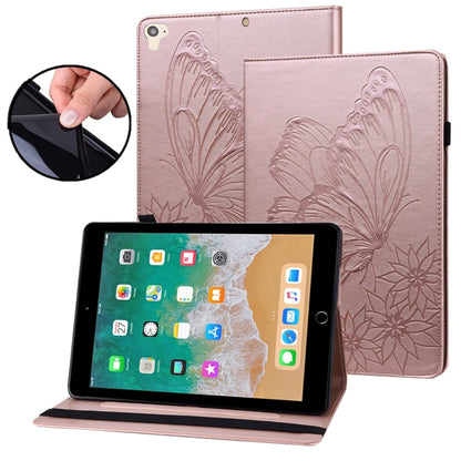 Big Butterfly Embossed Smart Leather Tablet Case For iPad Air 2 / 9.7 2018&2017(Rose Gold) - iPad 9.7 (2018) & (2017) Cases by buy2fix | Online Shopping UK | buy2fix