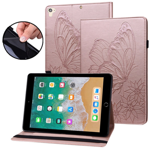 Big Butterfly Embossed Smart Leather Tablet Case For iPad Air 2 / 9.7 2018&2017(Rose Gold) - iPad 9.7 (2018) & (2017) Cases by buy2fix | Online Shopping UK | buy2fix