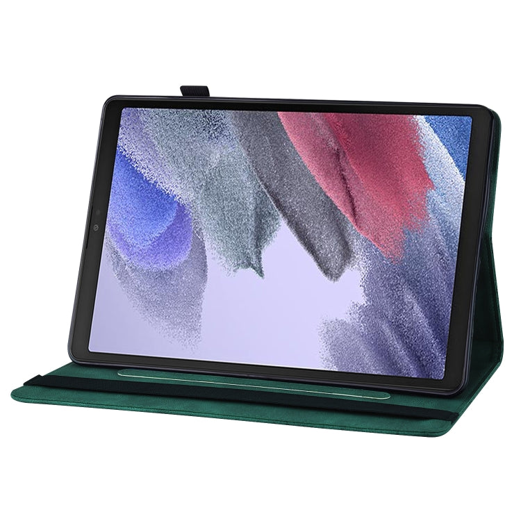 For Samsung Galaxy Tab A7 Lite T220/T225 Big Butterfly Embossed Leather Tablet Case(Green) - Tab A7 Lite T220 / T225 by buy2fix | Online Shopping UK | buy2fix