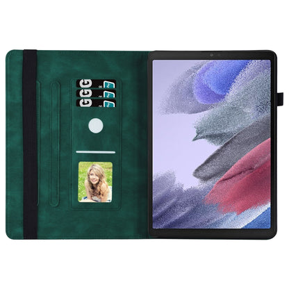 For Samsung Galaxy Tab A7 Lite T220/T225 Big Butterfly Embossed Leather Tablet Case(Green) - Tab A7 Lite T220 / T225 by buy2fix | Online Shopping UK | buy2fix
