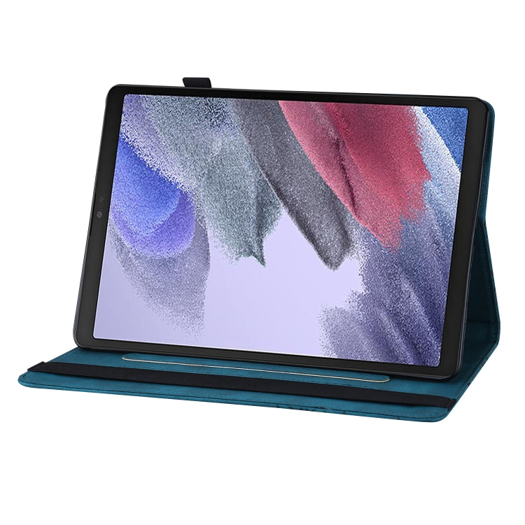 For Samsung Galaxy Tab A7 Lite T220/T225 Big Butterfly Embossed Leather Tablet Case(Blue) - Tab A7 Lite T220 / T225 by buy2fix | Online Shopping UK | buy2fix