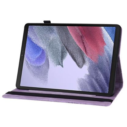 For Samsung Galaxy Tab A7 Lite T220/T225 Big Butterfly Embossed Leather Tablet Case(Purple) - Tab A7 Lite T220 / T225 by buy2fix | Online Shopping UK | buy2fix