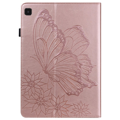 For Samsung Galaxy Tab A7 Lite T220/T225 Big Butterfly Embossed Leather Tablet Case(Rose Gold) - Tab A7 Lite T220 / T225 by buy2fix | Online Shopping UK | buy2fix