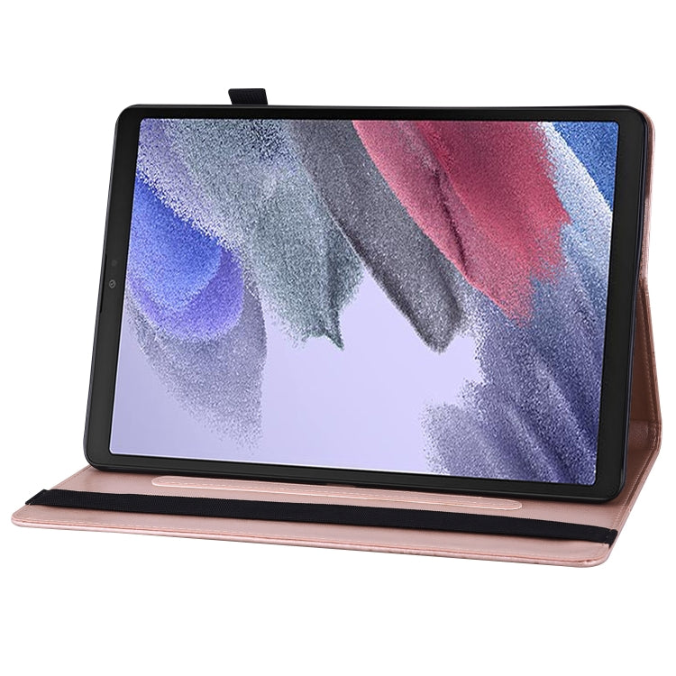 For Samsung Galaxy Tab A7 Lite T220/T225 Big Butterfly Embossed Leather Tablet Case(Rose Gold) - Tab A7 Lite T220 / T225 by buy2fix | Online Shopping UK | buy2fix