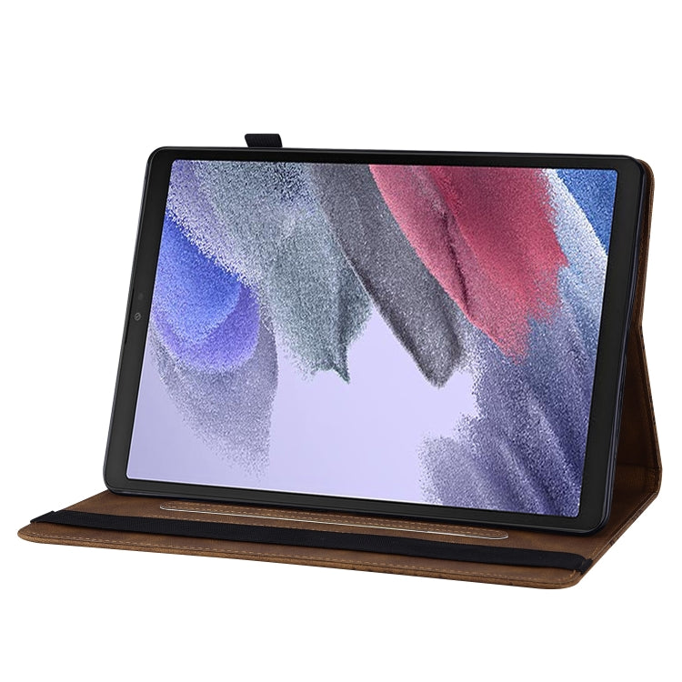 For Samsung Galaxy Tab A7 Lite T220/T225 Big Butterfly Embossed Leather Tablet Case(Brown) - Tab A7 Lite T220 / T225 by buy2fix | Online Shopping UK | buy2fix