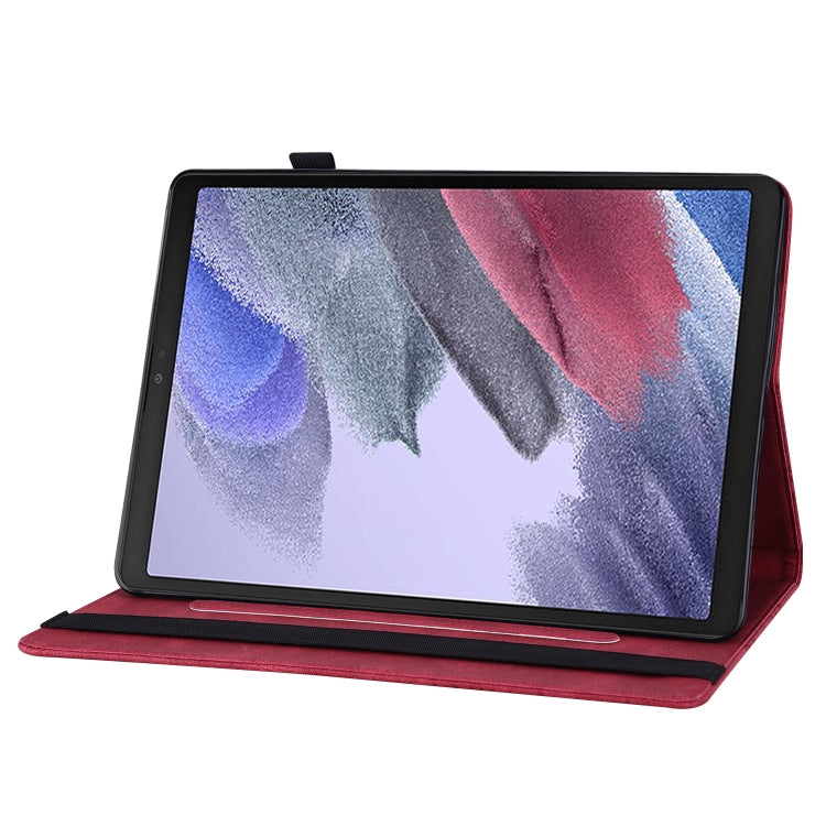 For Samsung Galaxy Tab A7 Lite T220/T225 Big Butterfly Embossed Leather Tablet Case(Red) - Tab A7 Lite T220 / T225 by buy2fix | Online Shopping UK | buy2fix