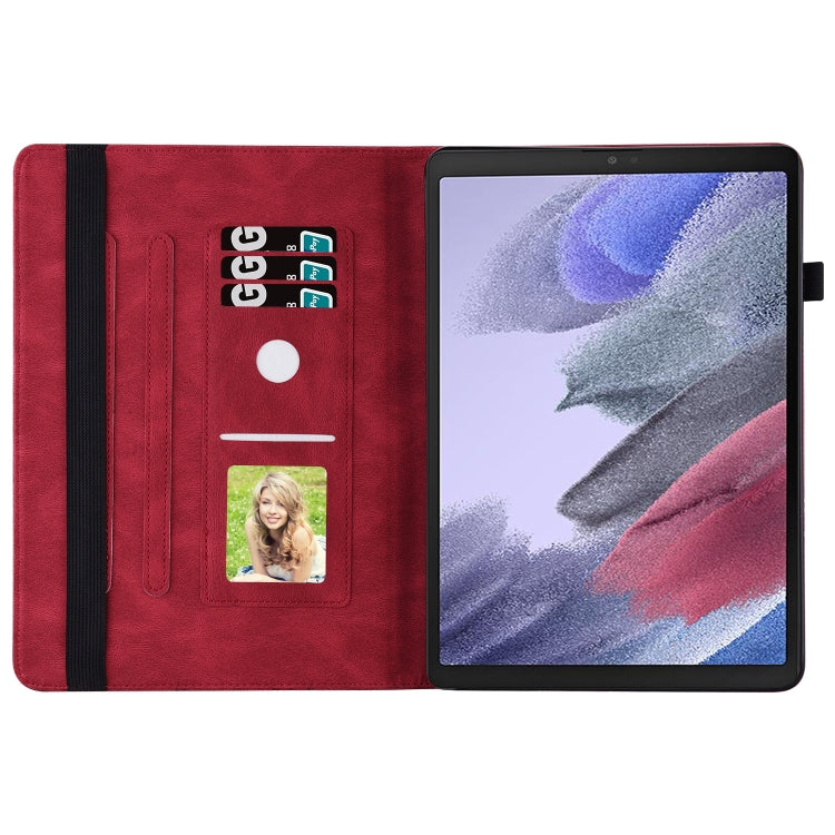 For Samsung Galaxy Tab A7 Lite T220/T225 Big Butterfly Embossed Leather Tablet Case(Red) - Tab A7 Lite T220 / T225 by buy2fix | Online Shopping UK | buy2fix