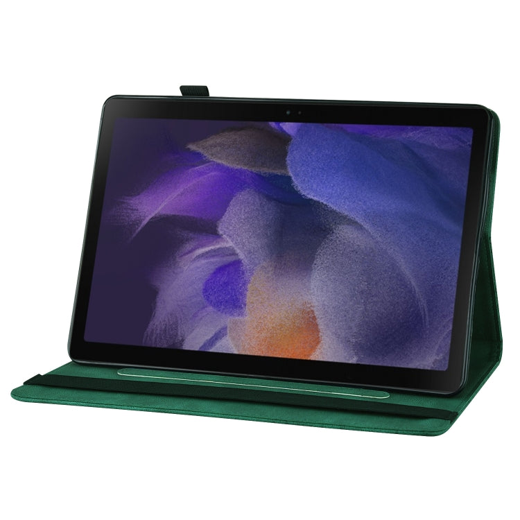 For Samsung Galaxy Tab A8 Big Butterfly Embossed Leather Tablet Case(Green) - Other Galaxy Tab PC by buy2fix | Online Shopping UK | buy2fix