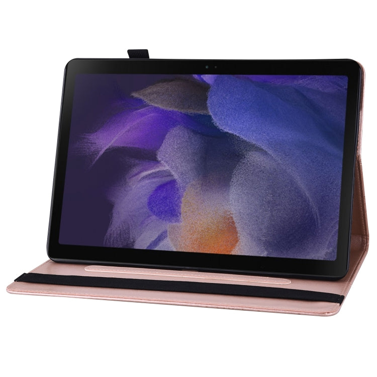 For Samsung Galaxy Tab A8 Big Butterfly Embossed Leather Tablet Case(Rose Gold) - Other Galaxy Tab PC by buy2fix | Online Shopping UK | buy2fix
