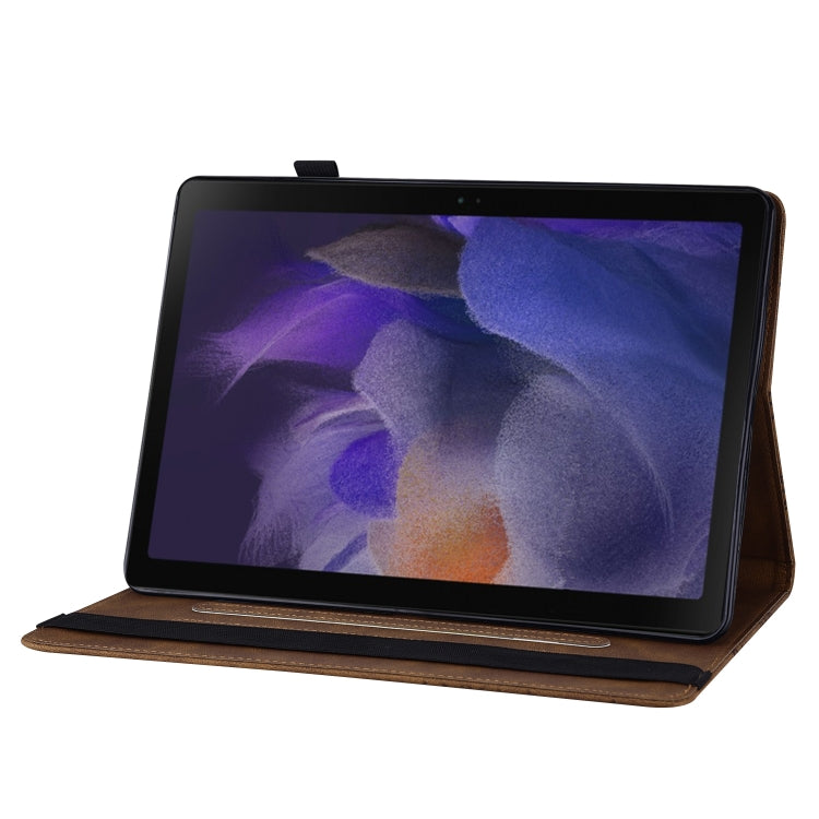 For Samsung Galaxy Tab A8 Big Butterfly Embossed Leather Tablet Case(Brown) - Other Galaxy Tab PC by buy2fix | Online Shopping UK | buy2fix