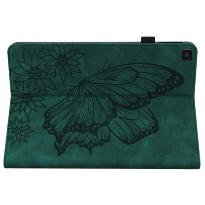 For Samsung Galaxy Tab A 8.0 2019 T290/T295 Big Butterfly Embossed Leather Tablet Case(Green) by buy2fix