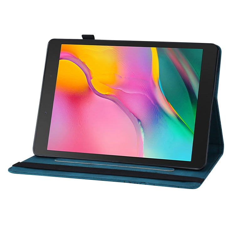 For Samsung Galaxy Tab A 8.0 2019 T290/T295 Big Butterfly Embossed Leather Tablet Case(Blue) - Other Galaxy Tab PC by buy2fix | Online Shopping UK | buy2fix