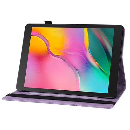 For Samsung Galaxy Tab A 8.0 2019 T290/T295 Big Butterfly Embossed Leather Tablet Case(Purple) - Other Galaxy Tab PC by buy2fix | Online Shopping UK | buy2fix