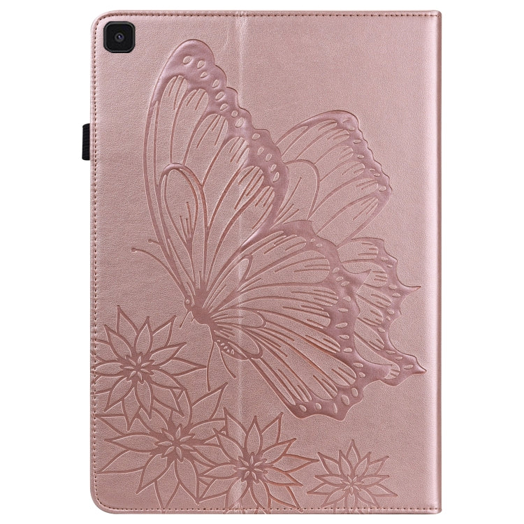 For Samsung Galaxy Tab A 8.0 2019 T290/T295 Big Butterfly Embossed Leather Tablet Case(Rose Gold) - Other Galaxy Tab PC by buy2fix | Online Shopping UK | buy2fix